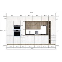 Bucatarie ZONE B COMBI 420 FRONT PAL K002 / decor 8508